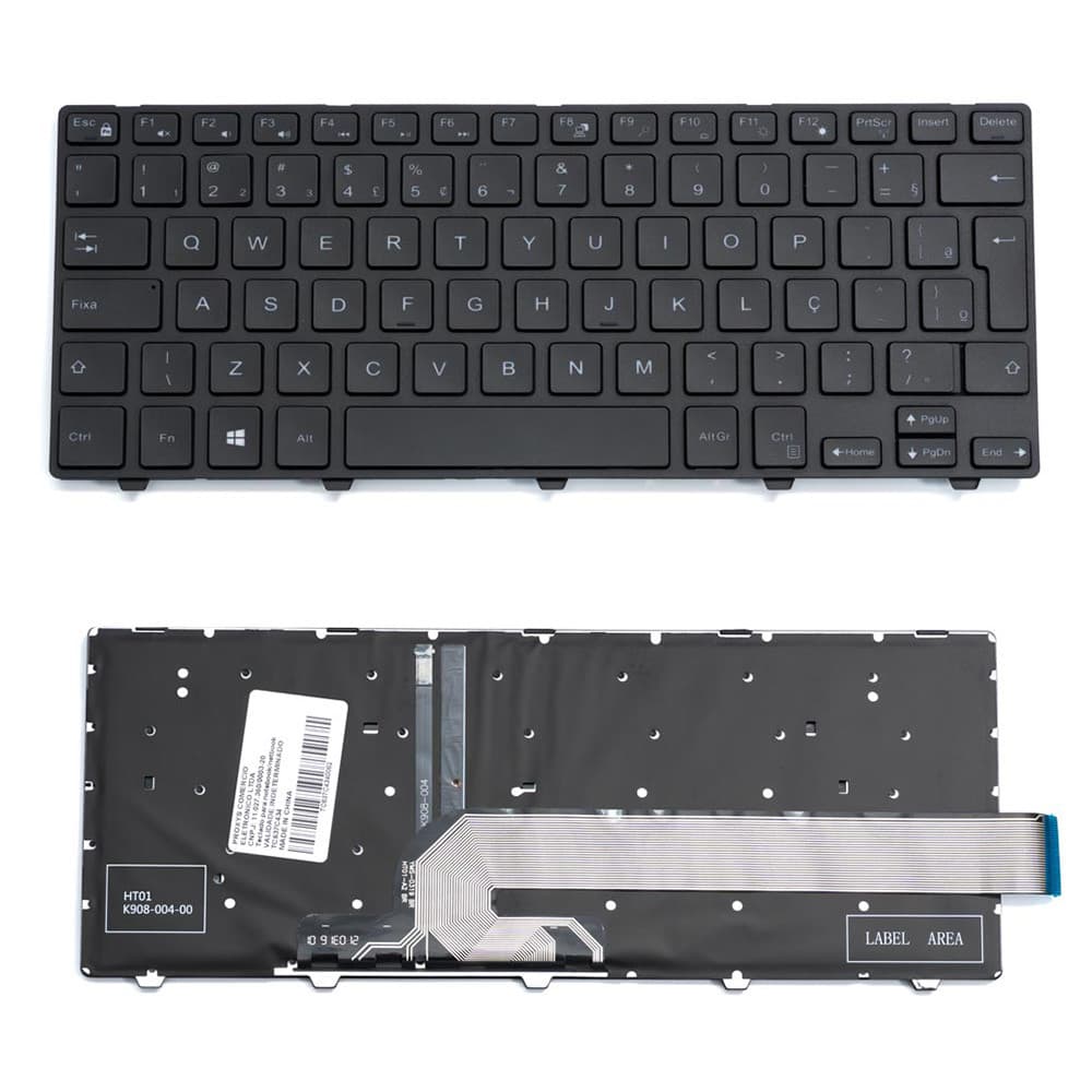 Teclado para Notebook Dell Part Number PK1313P1B32 Com Iluminação