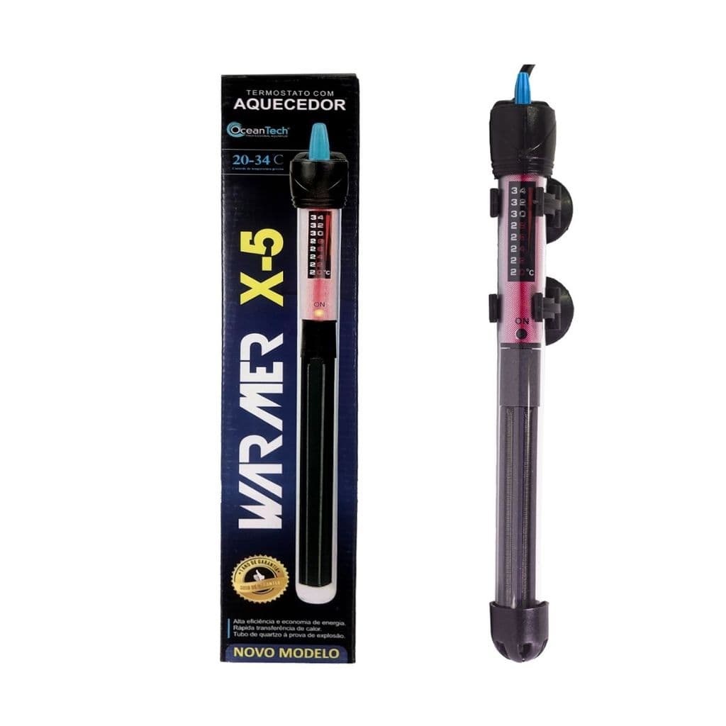 TERMOSTATO AQUECEDOR AQUÁRIO X-5 200W OCEAN TECH 127V