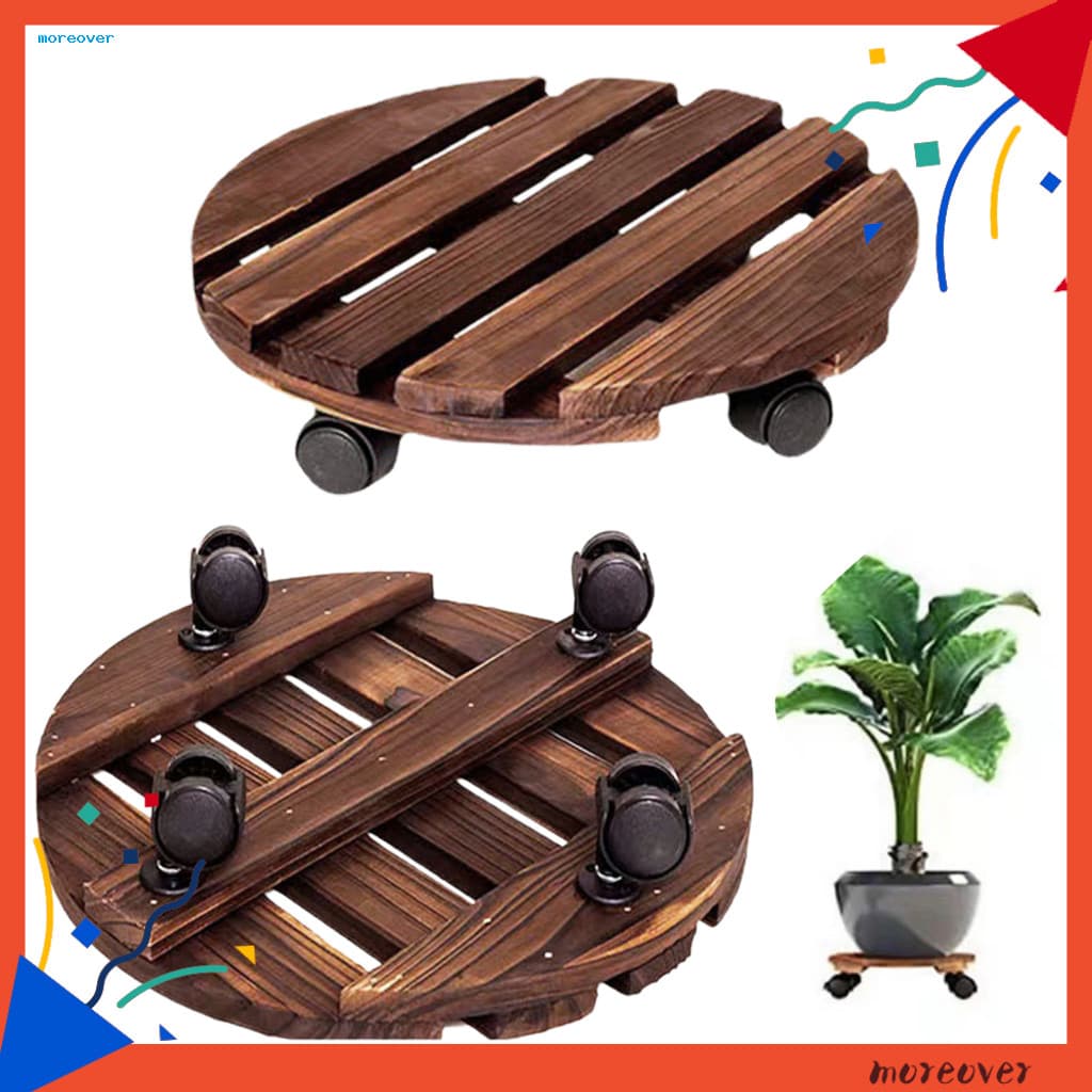 Mais Suporte Para Vasos De Flores Com Rodízios Base Ao Ar Livre Plantas De Madeira Rodas De 360 Capacidade De Carga De 4