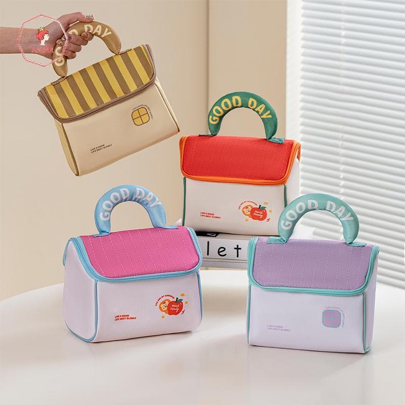 AACAR Organizador De Cosméticos Para Meninas De Grande Capacidade Bolsa De Cabana Fofa Padrão De Desenho Animado Viagens