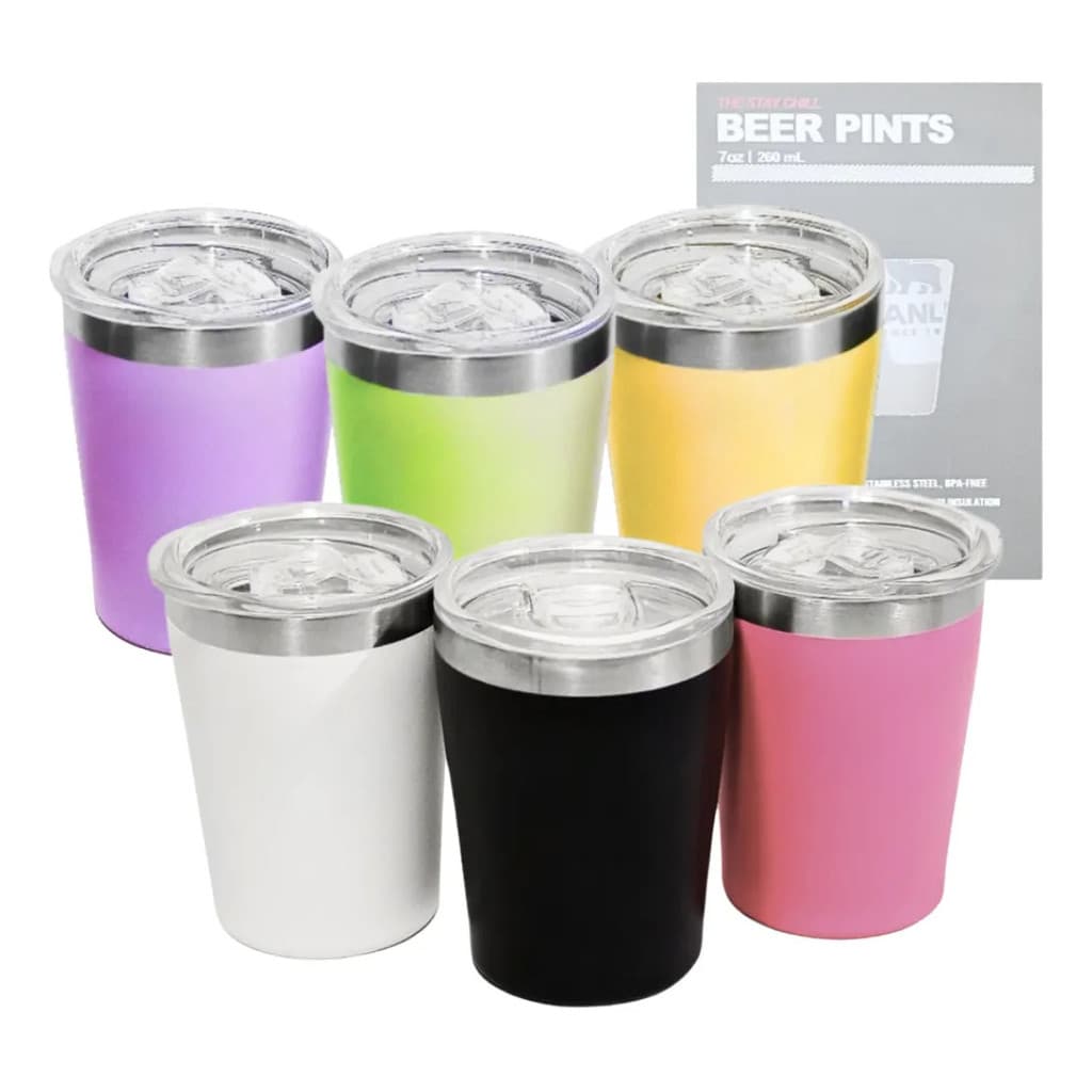 Mini Copo Térmico Em Aço Inox 260 Ml Com Tampa Xls Copo-260-