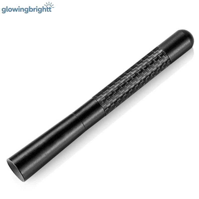 GLOWI 4.7 Polegadas Universal Car Antena Fibra De Carbono Rádio FM Kit Preto + Parafuso