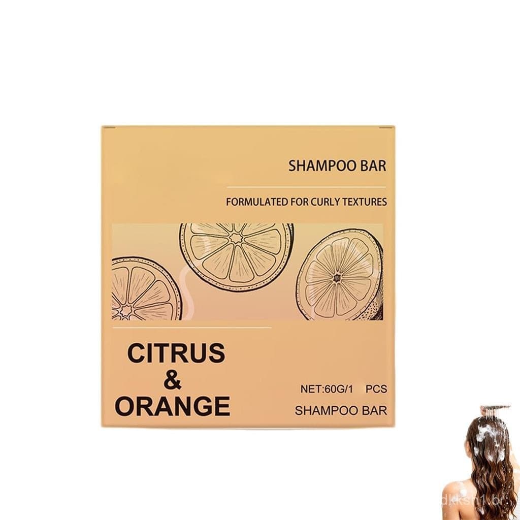 Barra de Shampoo Cítrico, Sabonete Herbal Cítrico, Barra de Shampoo Sólido para Mulheres, Contém Hidratantes e Proporcio