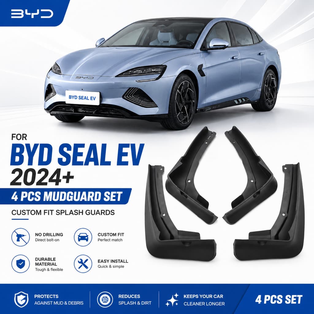 Para-Barro BYD Seal 2024-2026 Dianteiro Traseiro Protetor contra Lama Respingos Acessório Externo