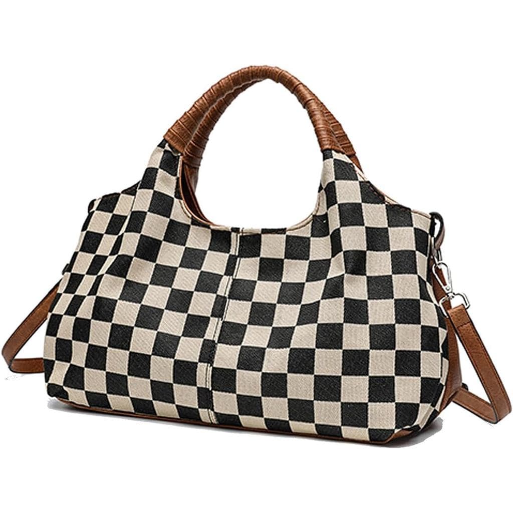 Bolsas femininas xadrez, bolsas de couro xadrez, bolsas tote xadrez, bolsas de ombro de grife, bolsas transversais.
