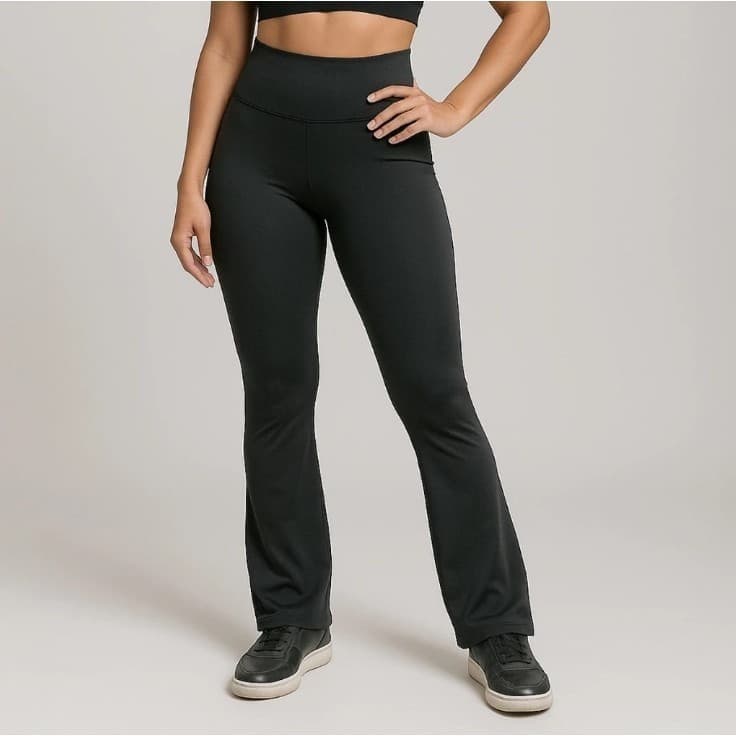 Calça Legging Flare Bailarina Forrada com Bolso