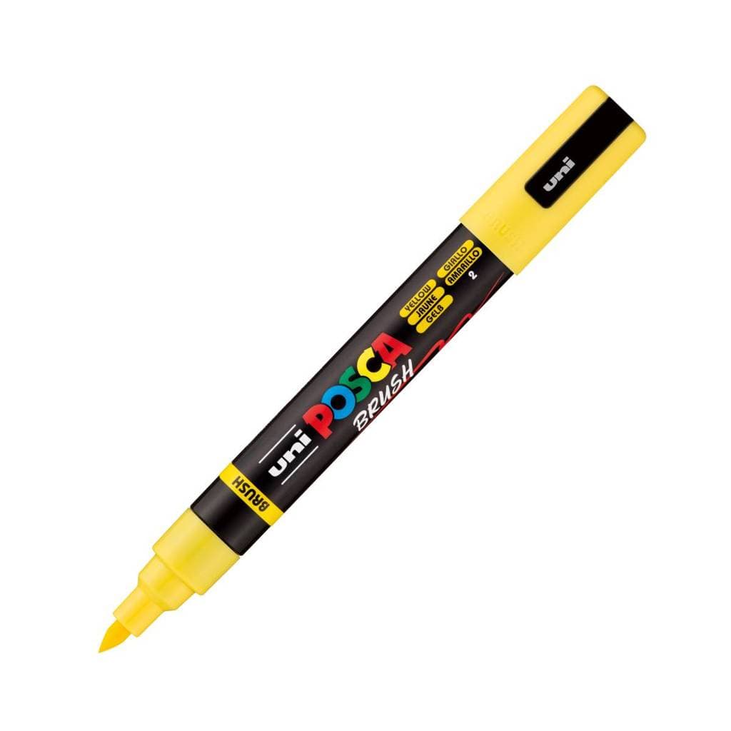 Caneta Posca PC-5MBR Brush Amarelo uni-ball