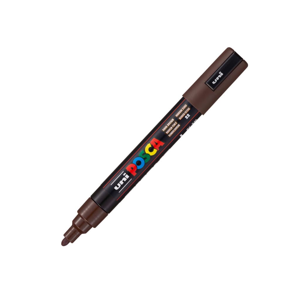 Caneta Posca PC-5M Marrom Escuro uni-ball