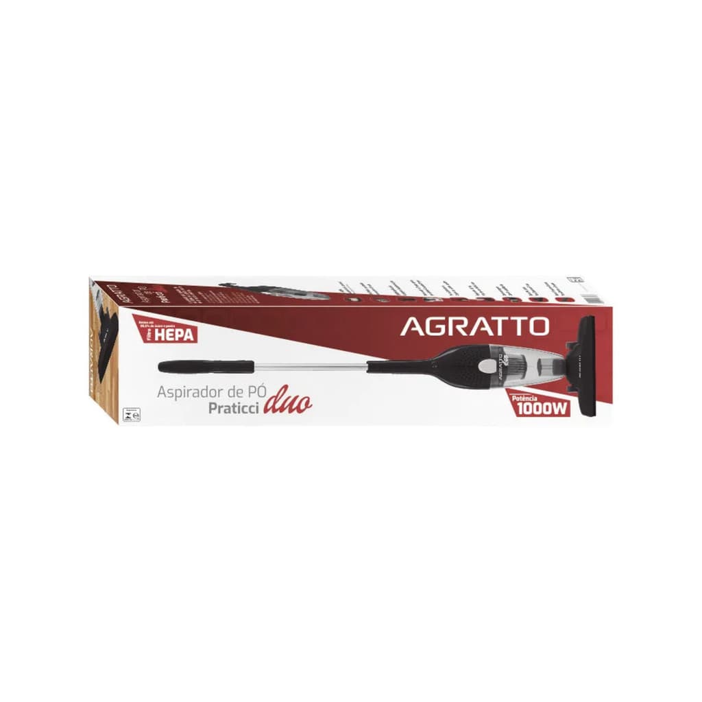 Aspirador Vertical 2 Em 1 Duo As01 127v 1000w Agratto [F108]