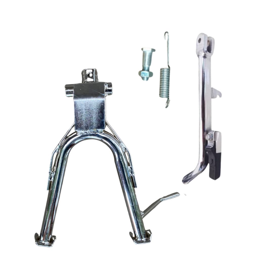 Kit Cavalete Central + Lateral Titan CG 125 1990 a 1999 Cromado