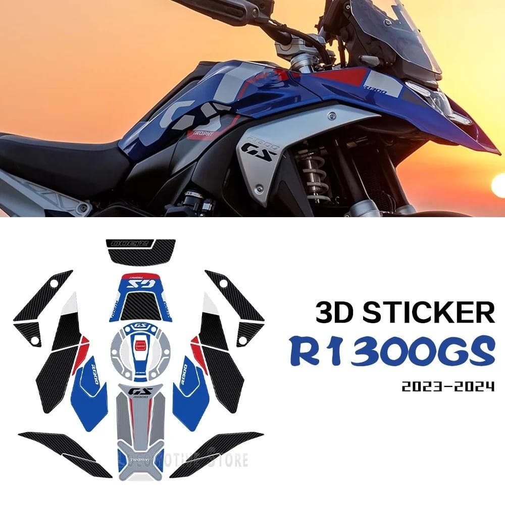 Para BMW R1300GS Acessórios Kit De Adesivos 3D R 1300 GS Almofada Do Tanque Combustível R1300GS Troféu Decorativos R1300