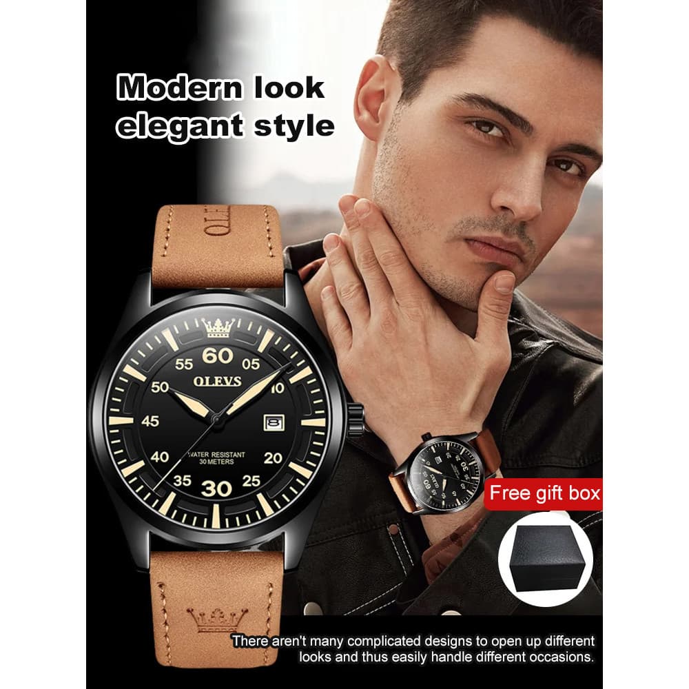 [Ideal para Uso Diário] [Estilo Casual Moderno] Relógio Masculino/Relógio com Calendário/Relógio Casual