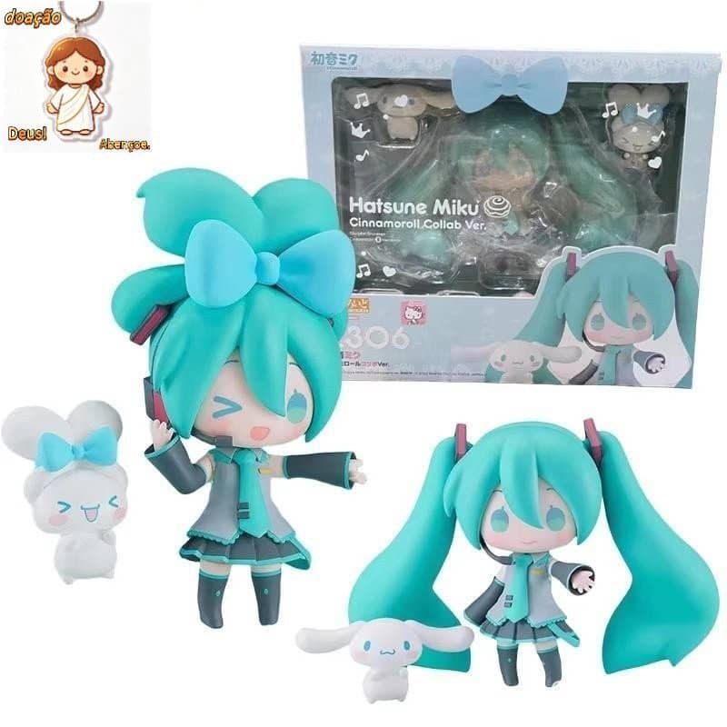 Hatsune Miku nendoroid articulado Cinnamoroll Anime Action Figure Modelo Boneca Brinquedos