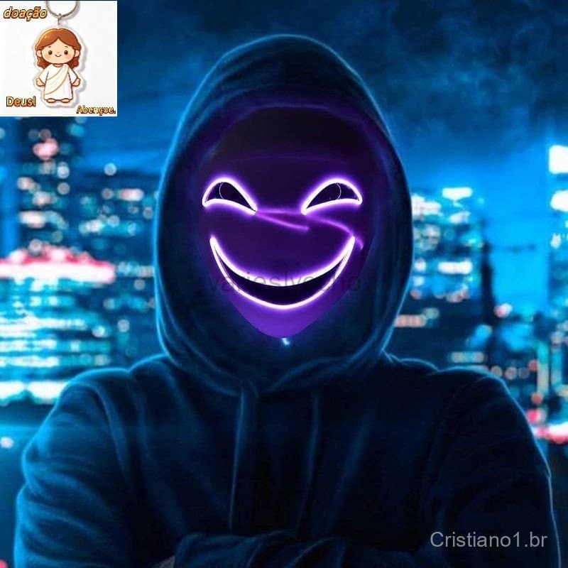 Máscara Kagetane Hiruko Facial Completa LED Iluminada De Halloween Cosplay Fantasias De Festa Para Homens Adultos Mulher