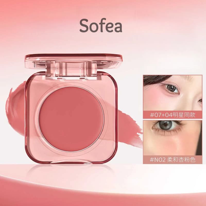 Sofea Hidratante Blush Creme Fino Brilho De Água Sedoso Macio Natural Vibrante Iluminar O Tom Da Pele Bálsamo De Maquiag