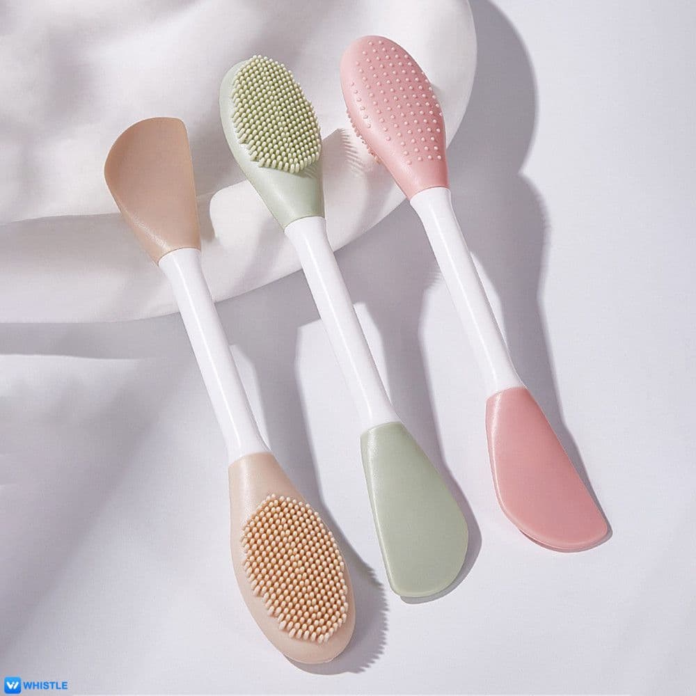 Escova de silicone para máscara facial, pequena e prática, para cuidados faciais. Escova de massagem e limpeza,