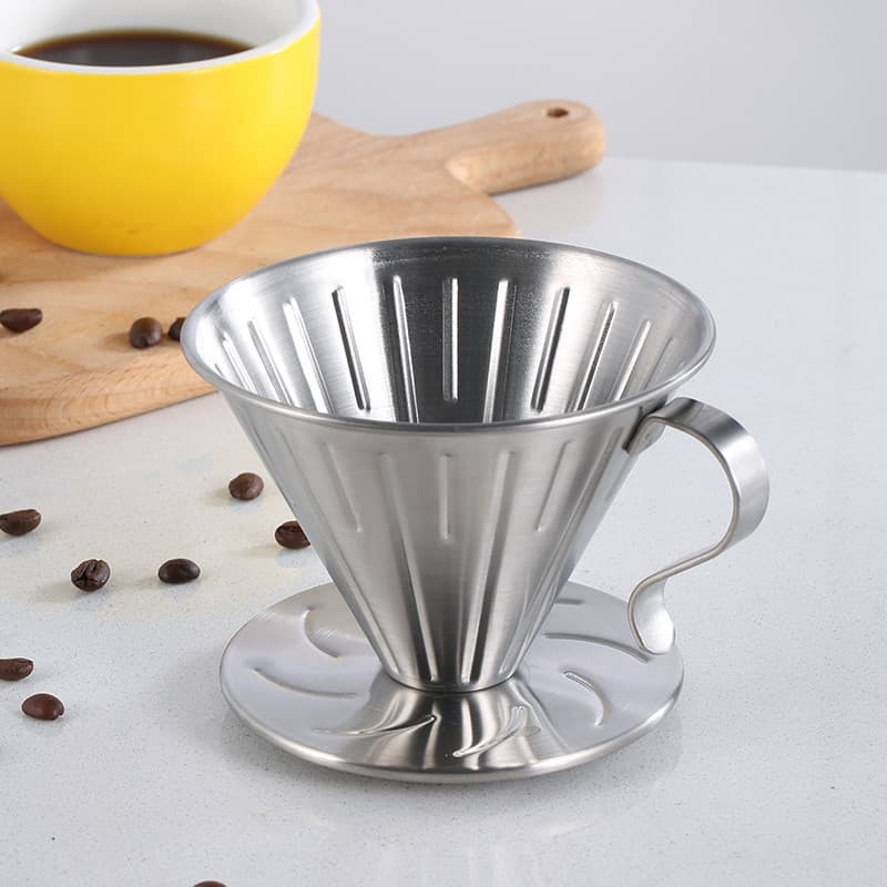 Chaleira De Mão De Café Filtro Pote De 304 Copo De Aço Inoxidável Funil De Gotejamento Net