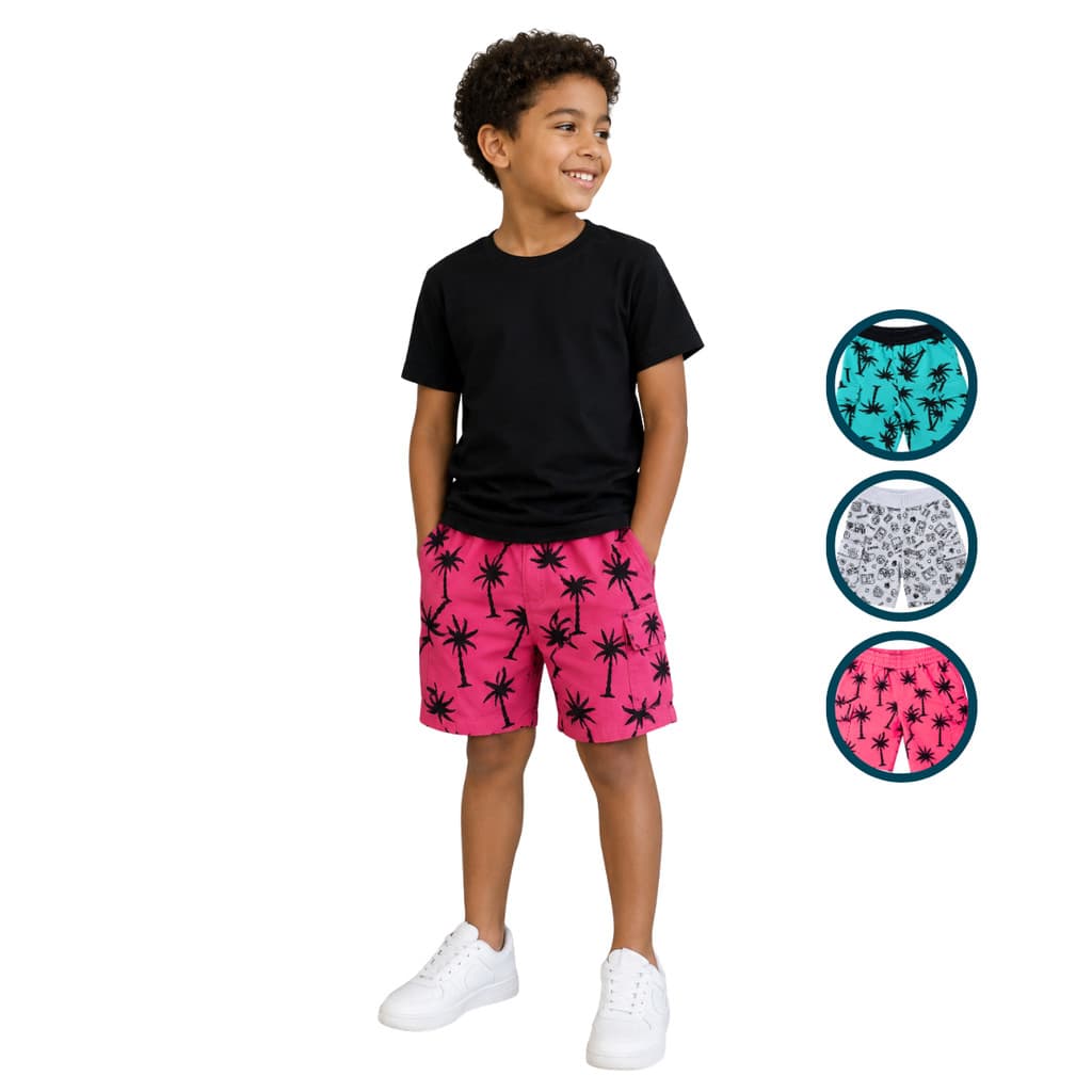 Bermuda Cargo Infantil Menino Moletinho Com Bolsos