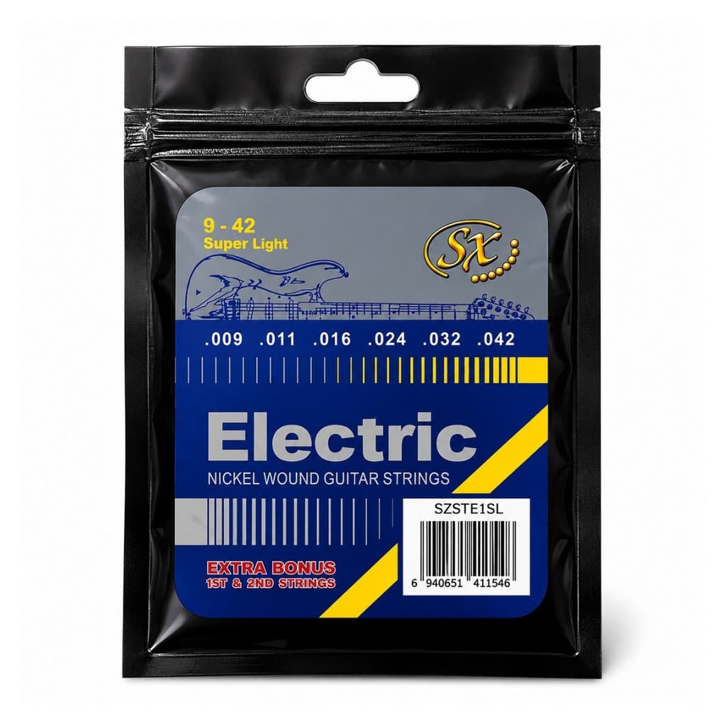 Encordoamento Guitarra Elétrica 009 Aço Níquel Sx