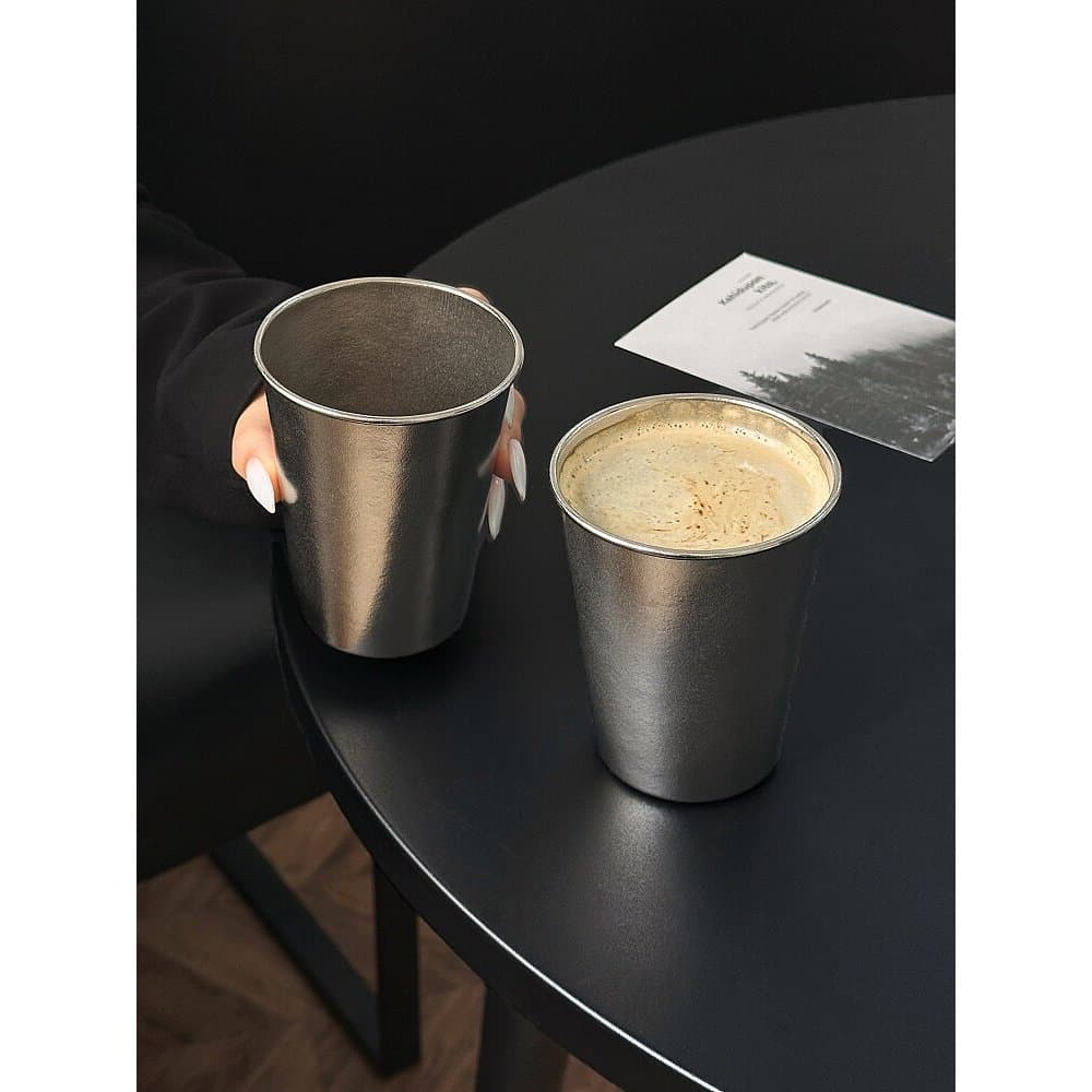 Caneca de Titânio 400ml, Copo para Café Cerveja Leite, Leve Portátil para Viagem, Isento de BPA