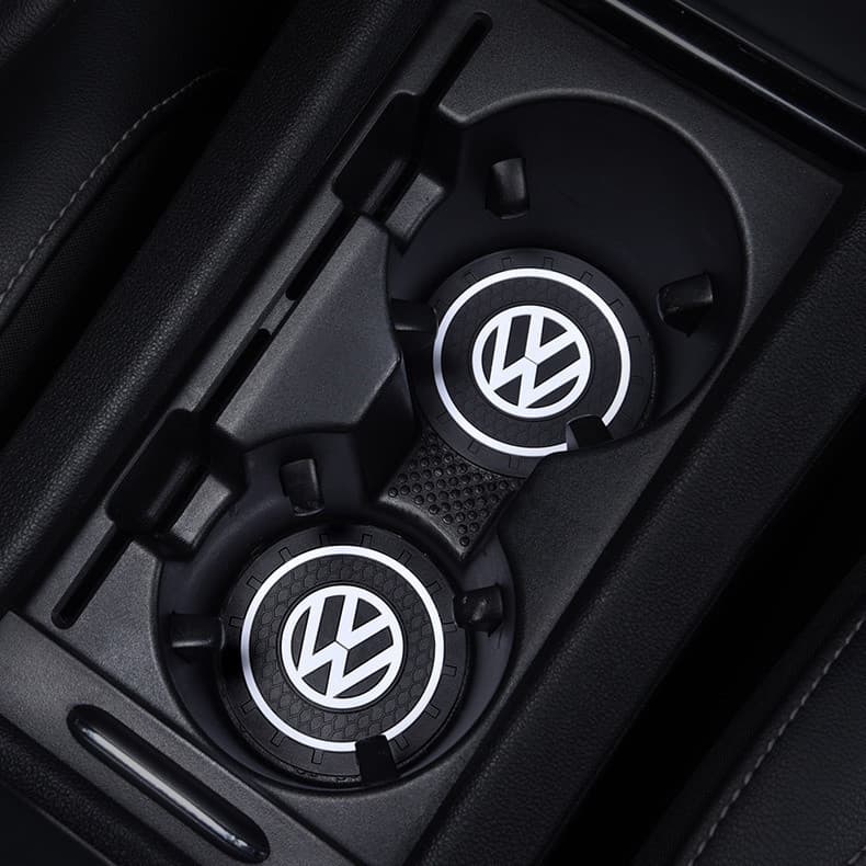 Conjunto de 2 tapetes antiderrapantes Volkswagen, adequado para os modelos Polo, Golf, Bora, Jetta, Tiguan.