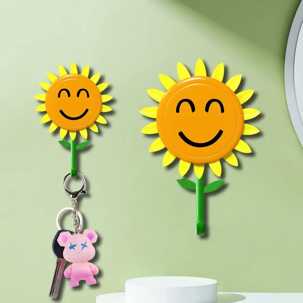 ilingSunflowerWallHook – Gancho de Parede para Armazenamento Fácil de Chaves, Toalhas, Aveia e Mais, Perfeito para Todos
