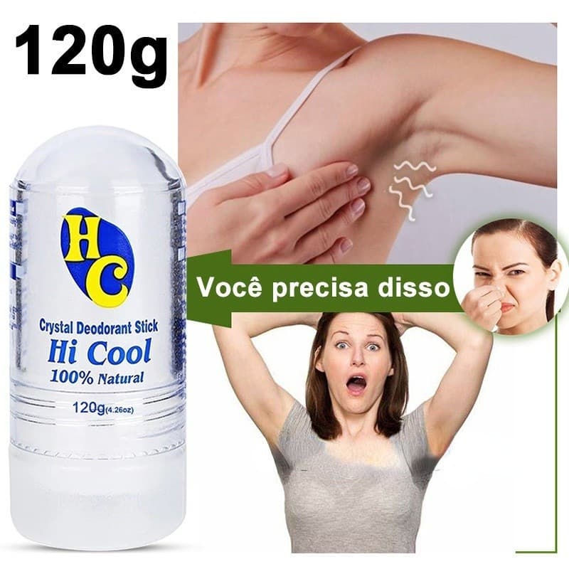 Desodorante de Cristal de Pedra Natural 120g Unissex Oi Cool