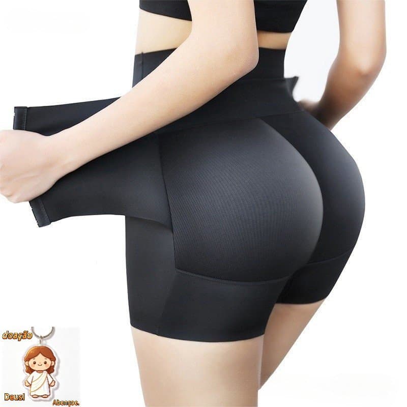 Bestcorse Short Aumenta Calcinha Com Enchimento Bumbum Cintura Alta Cinta Aperta Barriga Sem Costura Calcinha Levanta Bu