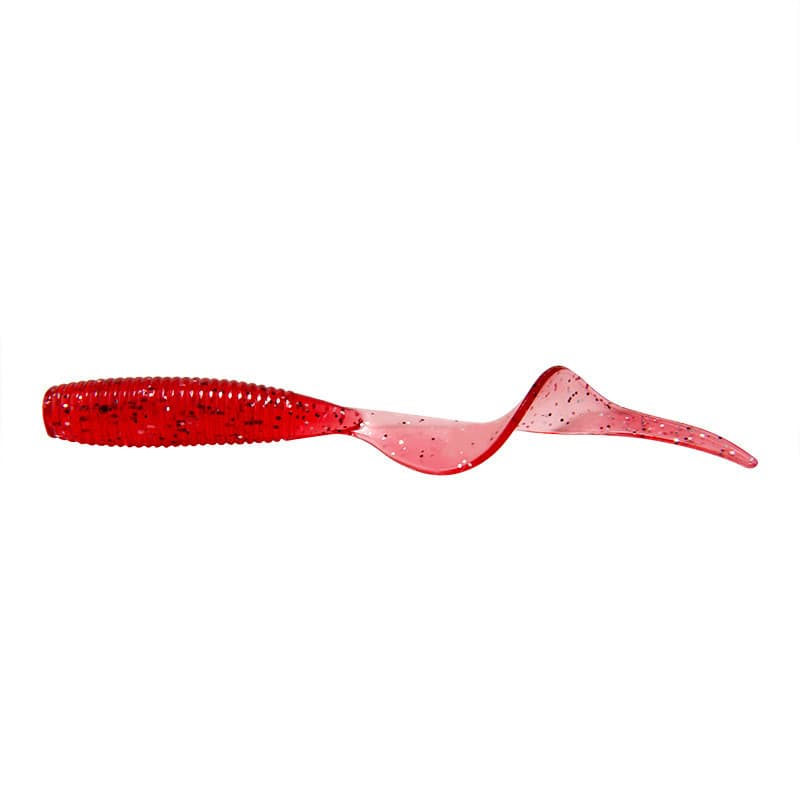 Isca biônica em forma de espiral com cauda única 5/6/7cm, isca artificial para pesca, isca macia LROS