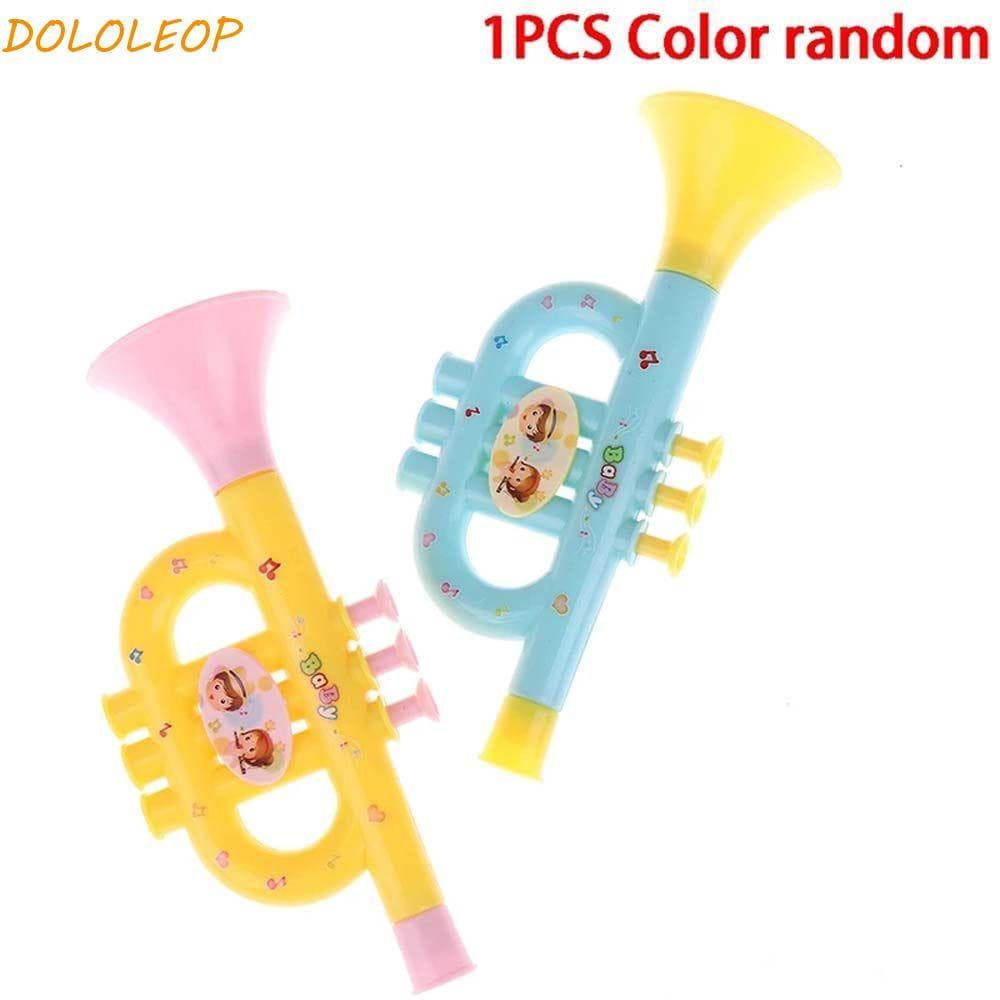 DOLOLEOP Crianças Trompete Cérebro Jogo Colorido Instrumento De Simulação Infantil Jogando Instrumentos Musicais Brinque