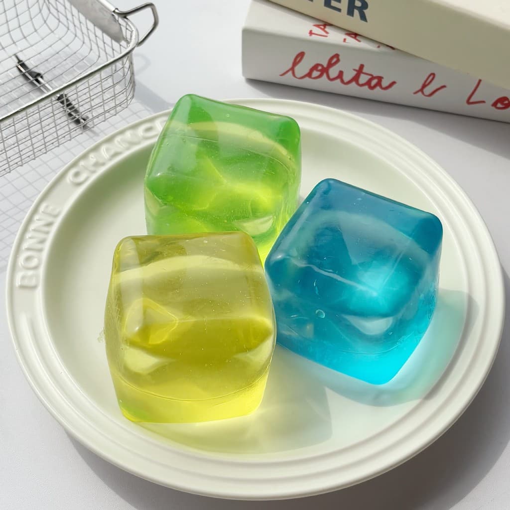 Brinquedo Mole Transparente Do Cubo De Gelo De Maltose Para Adultos , Inquietação Sensorial Alívio Estresse Da Recuperaç