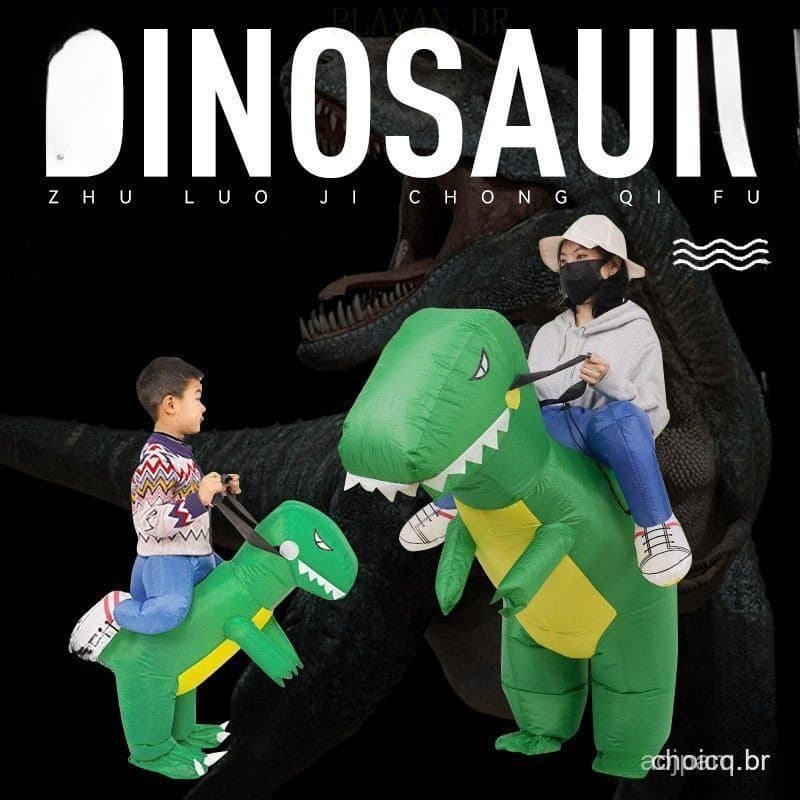Fantasia de Dinossauro Inflável para Crianças Fantasia de Halloween para Crianças e Adultos Fantasia de Performance Engr