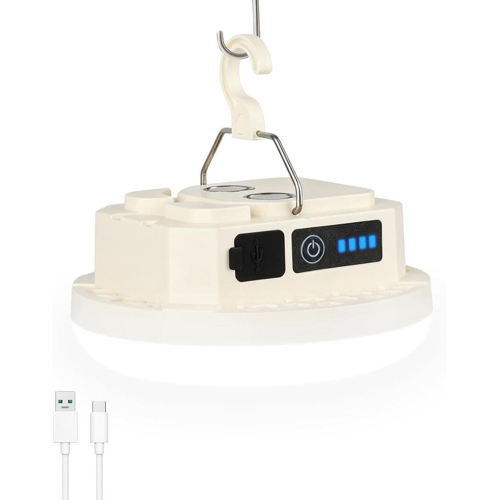 Lanterna de camping recarregável de 3000 lúmens, lanterna LED de 4000 mAh, função de proteção ocular com acionamento sua