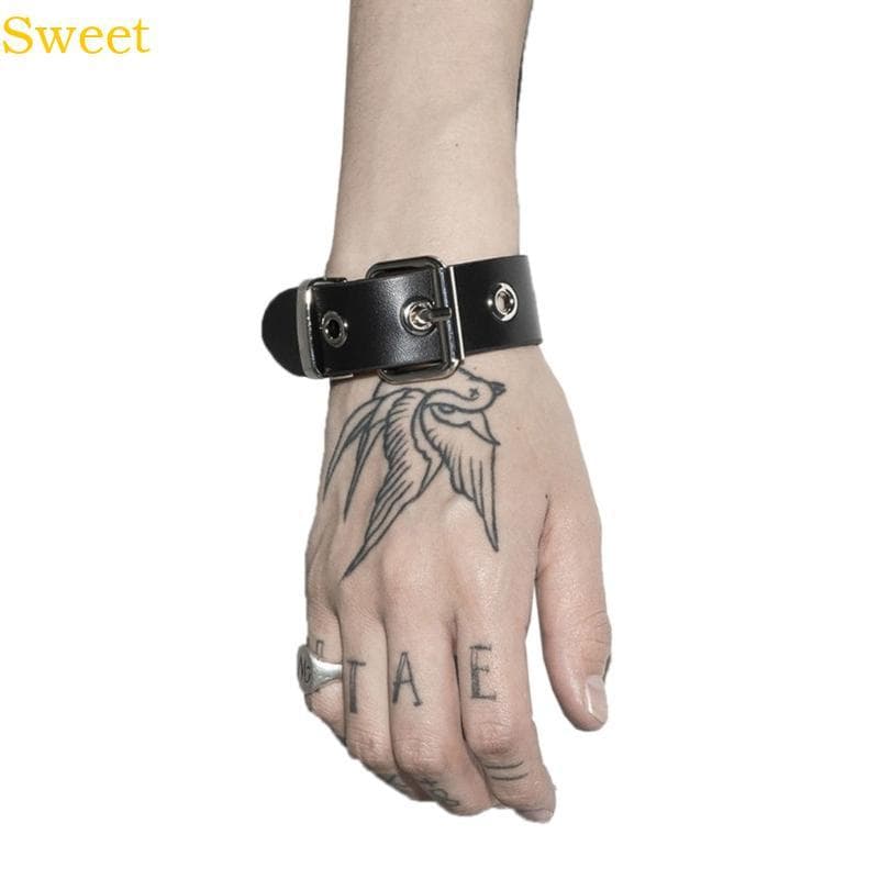 Cinto Pulseiras Punk Pulseira Larga PU E Materiais Liga Jóias Pulso
