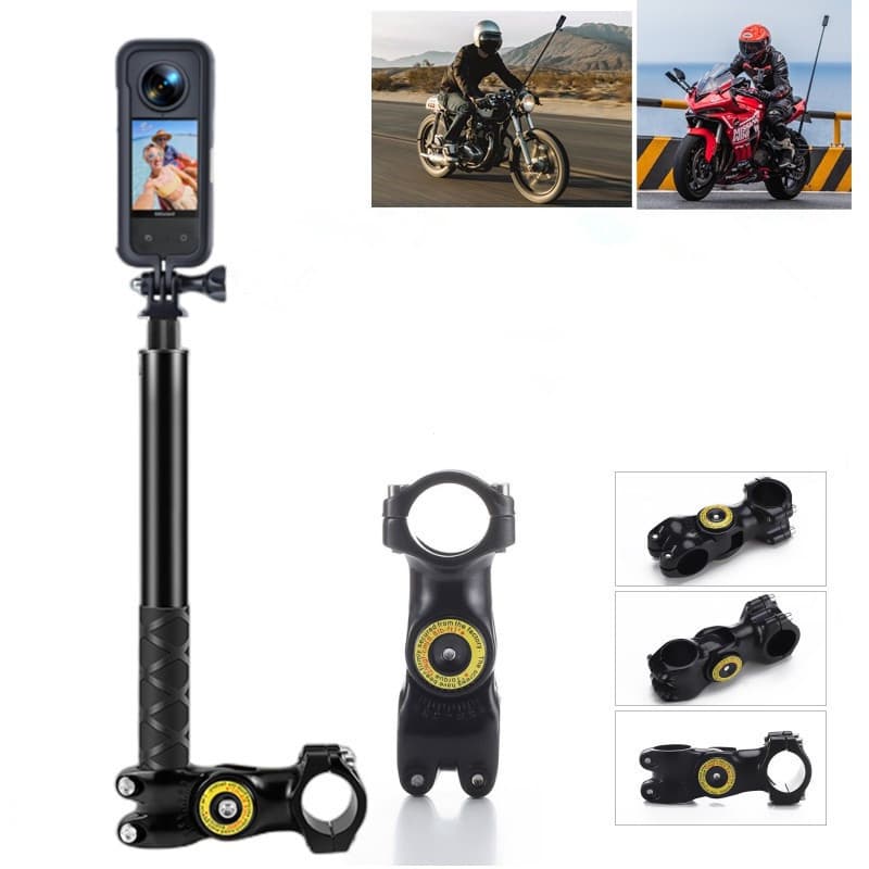 [ konouyo ] Suporte de Guidão para Motocicleta e Bicicleta com Ajuste Invisível, Bastão de Selfie Monopod para GoPro DJI