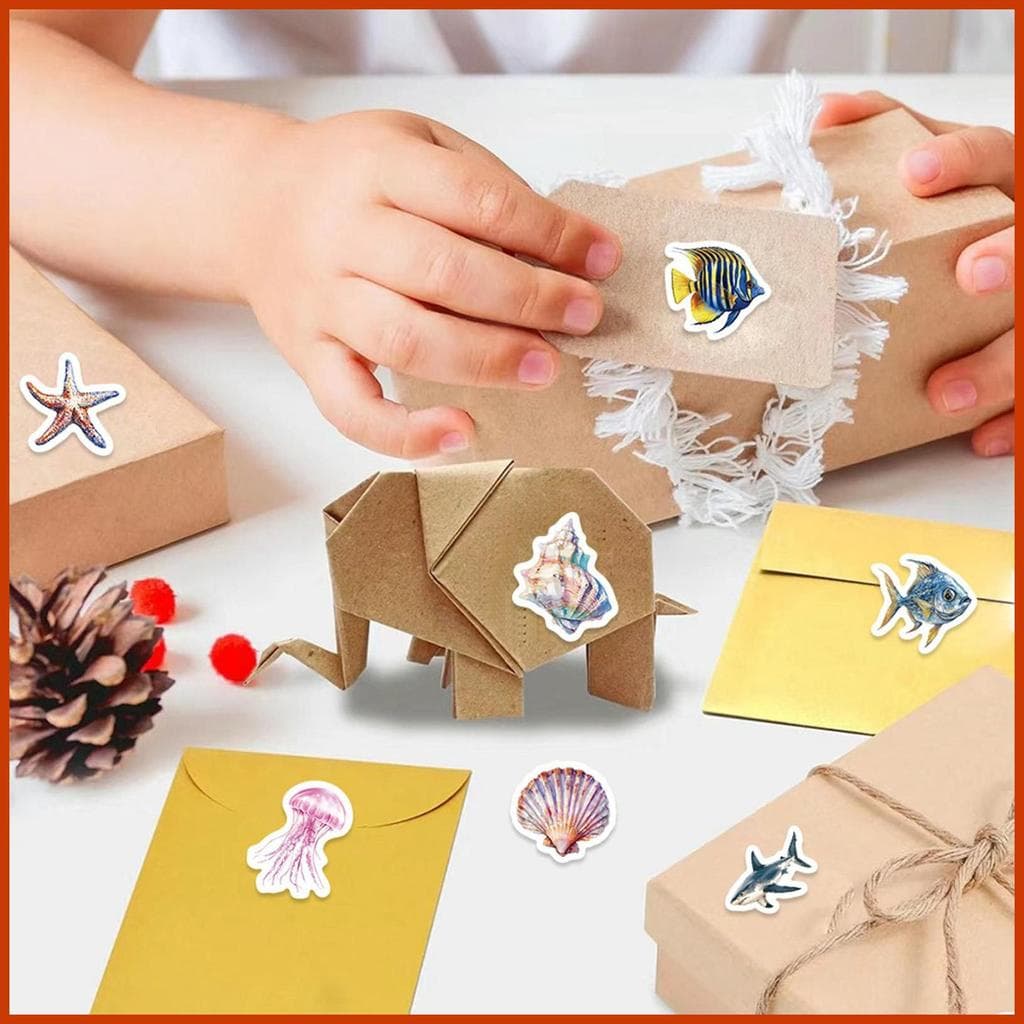 Adesivos De Animais Marinhos Realistas , Fofos , Decoração DIY , 500 Peças , Rolo De Vida Marinha Para Caderno , Diário