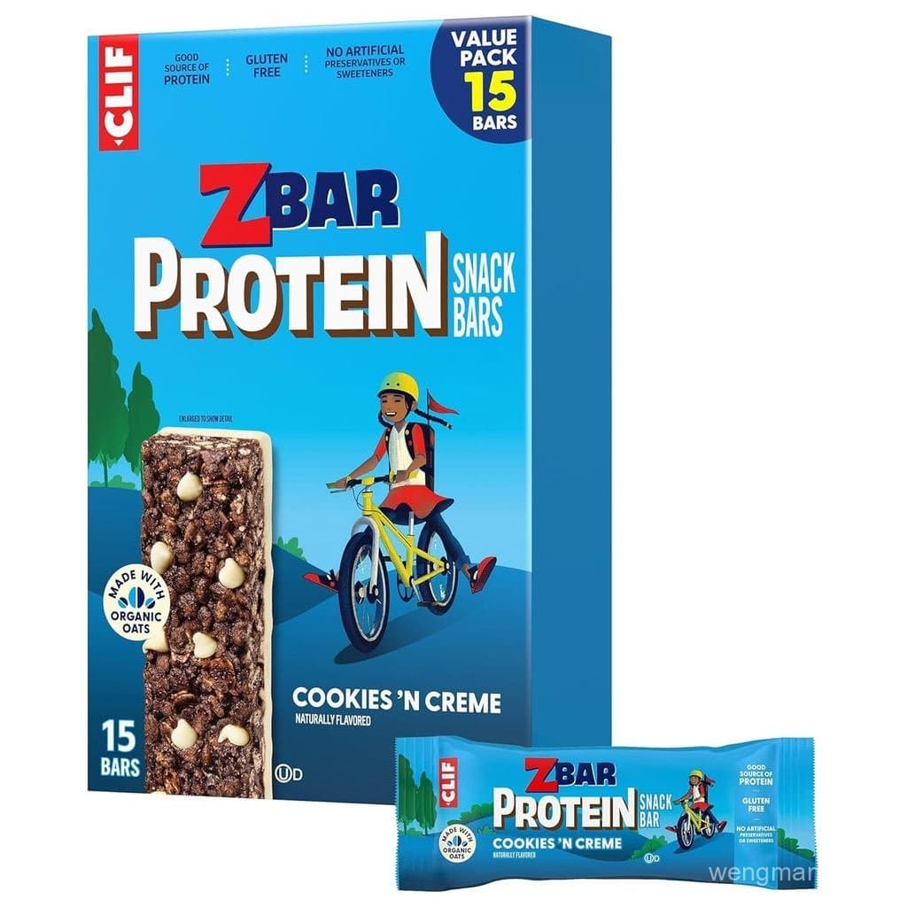 Zbar Protein - Cookies 'N Creme - Barras de Snack - Feitas com Aveia Orgânica - Sem OGM - 5g de Proteína - Barras de Pro