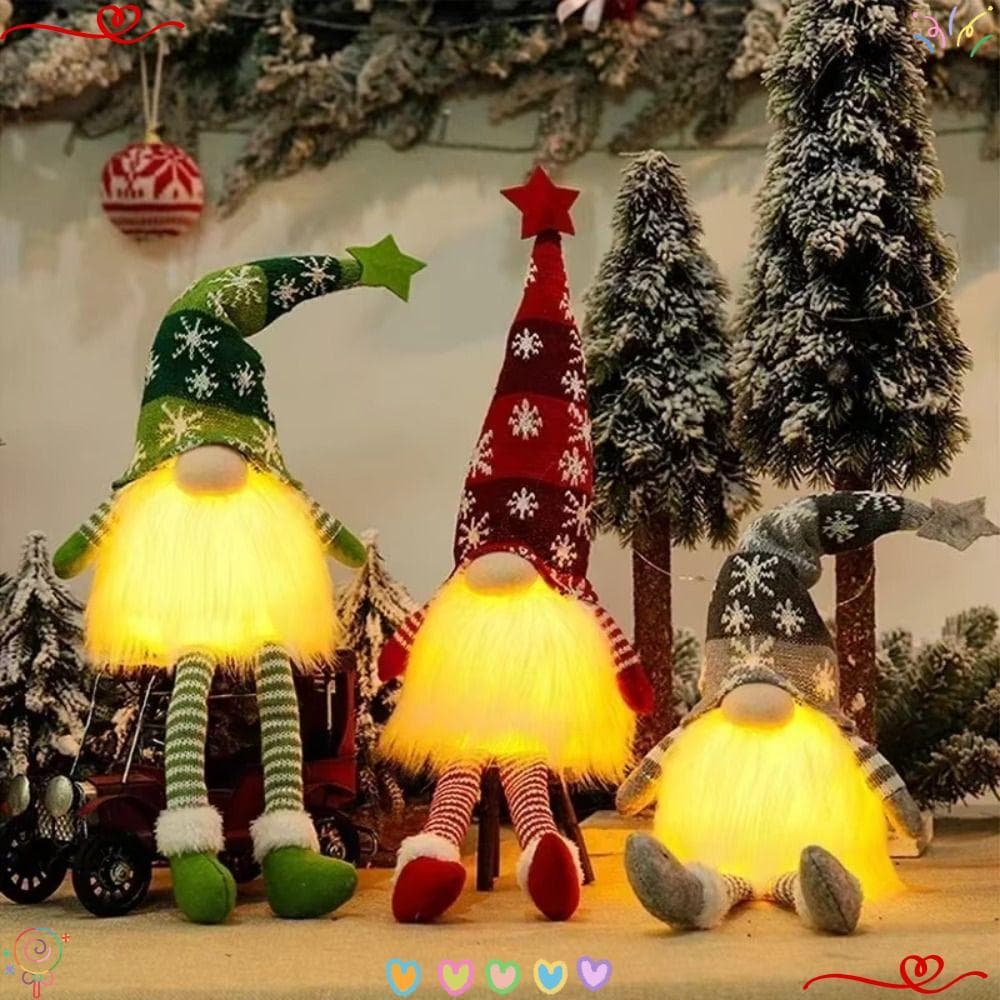 Carta Decoração De Natal , Tecido De Malha Brilhante PP Algodão Boneca Sem Rosto , Feliz Macio