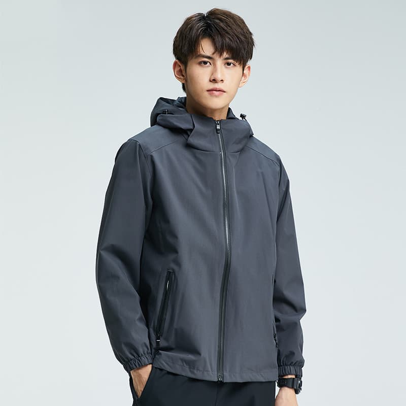 Jaqueta masculina Casual ao ar livre jaqueta fina montanhismo com capuz impermeável workwear impresso