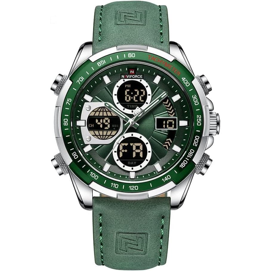 Relógio Digital Militar Masculino NAVIFORCE, Relógio Analógico de Quartzo à Prova d'Água, Relógio Esportivo Multifuncion