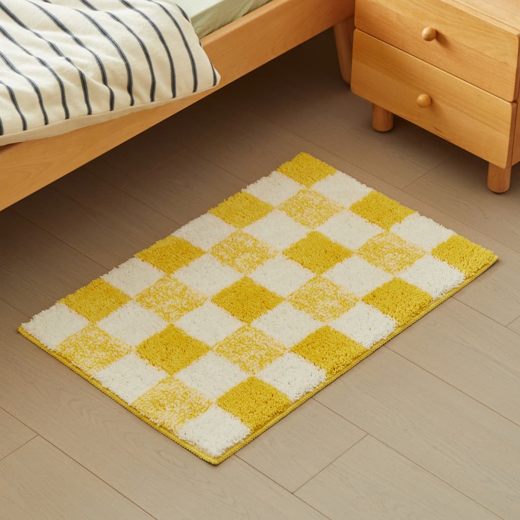 [Novo produto] ins estilo xadrez tapete de banheiro absorvente antiderrapante tapete de porta de banheiro tapete de banh