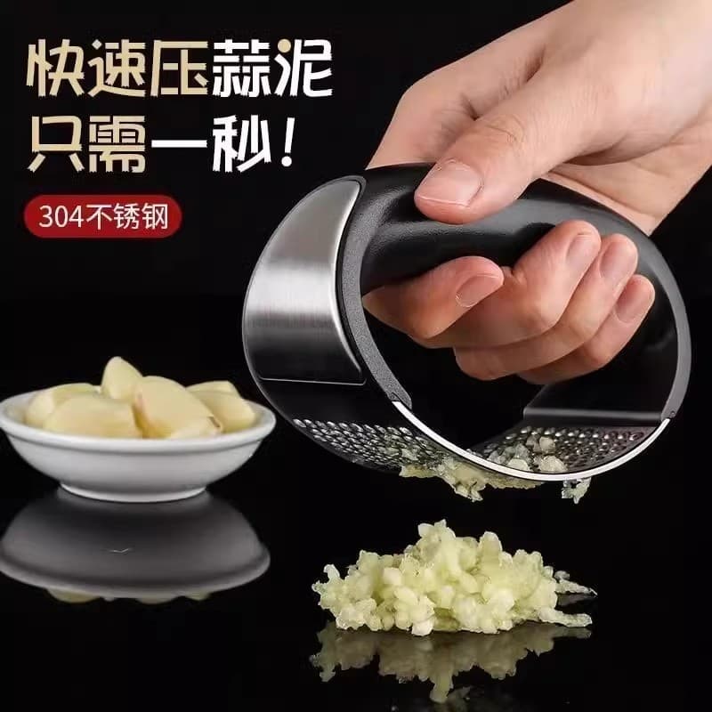 Prensa de alho em aço inoxidável, espremedor de alho manual, triturador de doméstico, fabricante de pasta de alho,