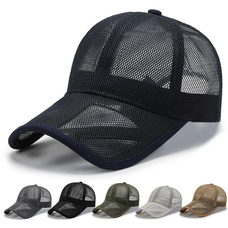 Chapéu de sol masculino primavera verão respirável malha boné masculino malha boné esportes ao ar livre boné de beisebol