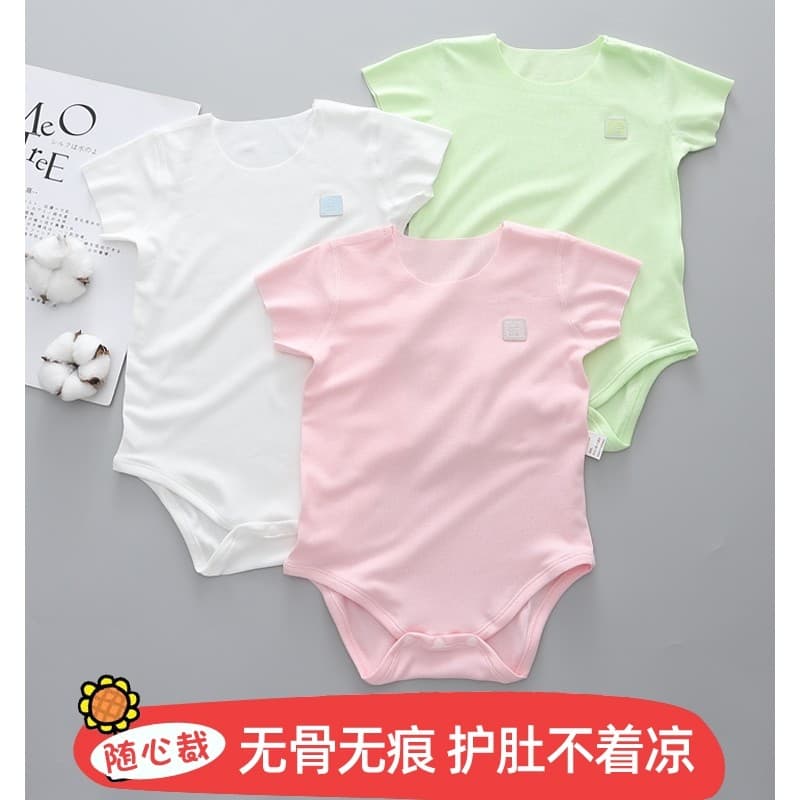 Peido roupas de bebê recém-nascido macacão outubro março verão roupas do bebê verão estilo fino Modal triângulo macacão