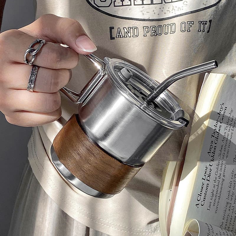 304 xícara de café de aço inoxidável ao ar livre portátil dobrável copo de água acampamento café alto valor ins estilo c