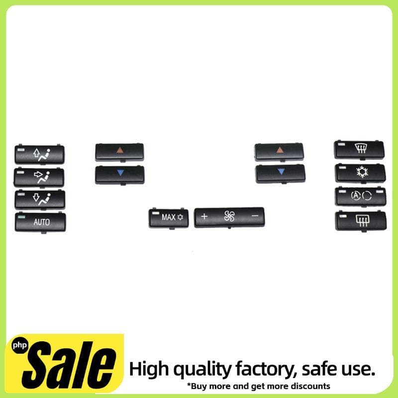 14 Pçs Controle De Clima Do Carro Interruptor De Ar Condicionado Botão Cobre Para X5 E53 1999-2006 E39 1996-2002 6411691
