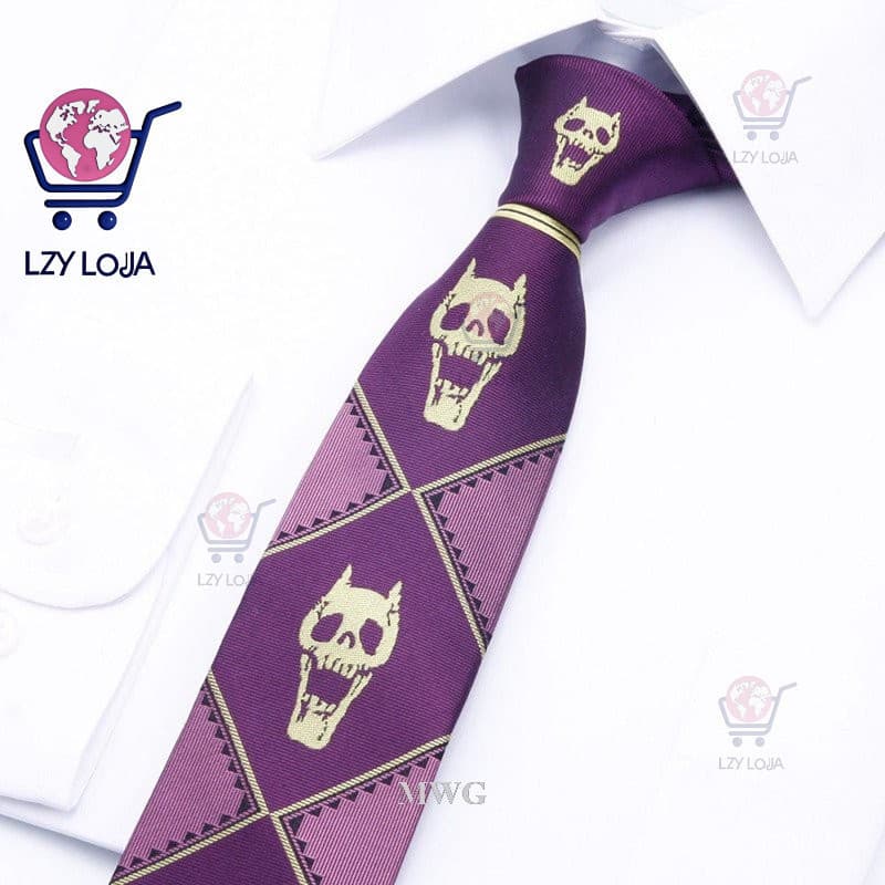 MWG JoJo's Bizarre Adventure KILLER QUEEN Kira Yoshikage Cosplay Gravata de Seda Presente Incrível 9YIN