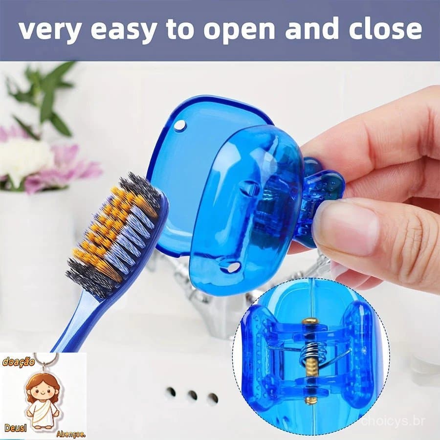 2/4/8pcs Clipe De Armazenamento De Escova De Dentes Capa Protetora Portátil Para Viagem À Prova De Poeira Caso