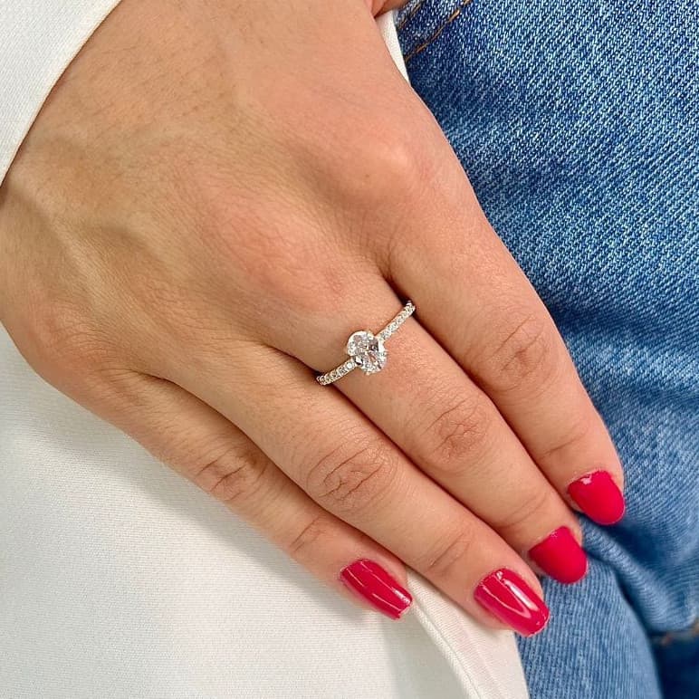 Anel Solitario Zirconia Cristal Prata 925 Legitima