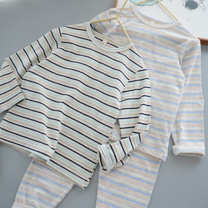 Terno do bebê crianças puro algodão Casual confortável pijamas de duas peças roupas para casa outono calças listrado Bas